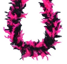 Hot Pink and Black Chandelle Feather Boa 45 gm 72 in 6 Ft - $5.93