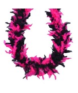 Hot Pink and Black Chandelle Feather Boa 45 gm 72 in 6 Ft - £4.68 GBP