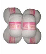 vardhman Baby Soft Wool Hand Knitting Soft Fingering Crochet hookwhite 8... - $32.63