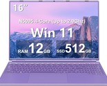 16&quot; Laptop 12+512Gb Celeron N5095 (Up To 2.9Ghz) 4-Core Win 11 Pc With C... - $722.99
