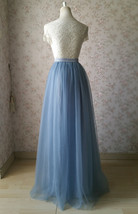 DUSTY BLUE Tulle Skirt Custom Plus Size Dusty Blue Bridesmaid Tulle Skirt image 4