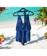 Magicsuit SIZE 12 Flowy One Piece Romper Swimsuit Blue Watercolor Halter... - €47,50 EUR