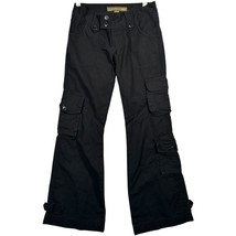 MOLECULE Black Cargo Pants Women&#39;s Large Work Pants Gothic Punk Flare - $19.99