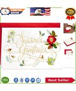 Beautiful 5x7 Floral Holiday Greeting Cards - 40 Pack with Envelopes Inc... - $39.86 CAD