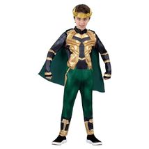Jazwares Loki YOUTH BOYS Halloween Cosplay Costume Padded Jumpsuit, Detachable C - £34.45 GBP