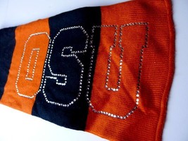OSU Oklahoma State University Bling Knit Rugby Scarf 75&quot; long - £13.42 GBP