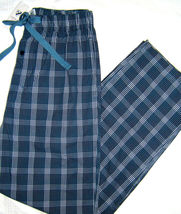 Cremieux Mens Sleepwear Woven Sleep Pants Blue Smoke Plaid S Small - £10.44 GBP