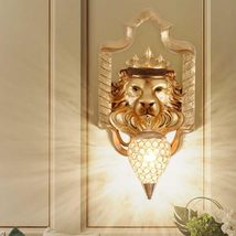 interoknack Creative Lion Head Wall Lamp, Southeast Asian &amp; Nordic Luxur... - $349.00