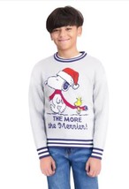 Snoopy Girls Boys Sweater Multicolor Christmas Holiday Crewneck Long Sle... - $709.72 MXN