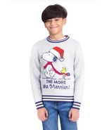 Snoopy Girls Boys Sweater Multicolor Christmas Holiday Crewneck Long Sle... - $708.86 MXN