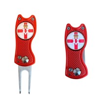 Northern Ireland Switchblade Style Divot Tool with Removable Golf Ball M... - £9.95 GBP