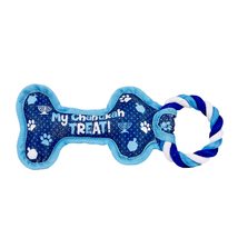 Rite Lite Hanukkah Bone Squeaky Dog Toy - Hanukkah Gifts for Dog Owners, Decorat - £10.11 GBP