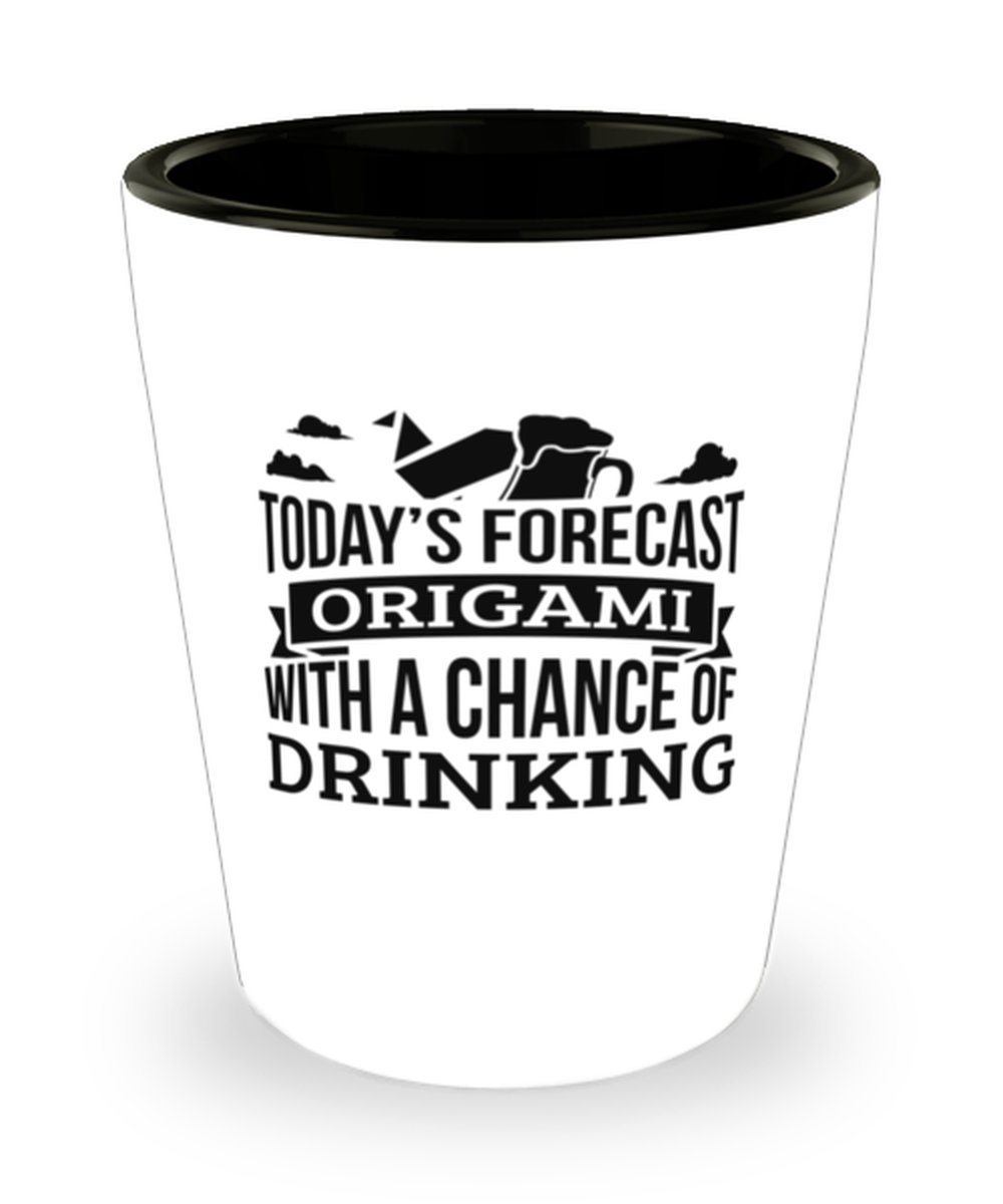 Today&#39;s Forecast origami With A Chance Of Drinking Funny Shit Glass Gift... - $12.95