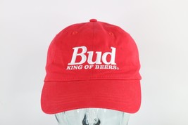 Vintage 90s Faded Budweiser King of Beers Spell Out Snapback Hat Cap Red - $29.65