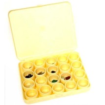 20 Storage Jars &amp; Plastic Tray Jewelry Findings Beads Gemstones Organize... - £6.38 GBP