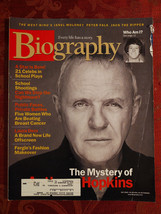 BIOGRAPHY Magazine October 2001 Anthony Hopkins Laura Dern Janet Moloney - £7.65 GBP