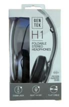 Gen Tek H1 Foldable Stereo Headphones White/Silver Built In Mic 3.5MM Jack - $14.84