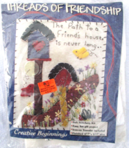 Creative Beginnings Felt Embroidery Patchwork Kit Birdhouse 1997 FRIENDS... - $11.39