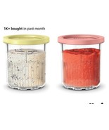 Ninja CREAMi Deluxe Pints &amp; Lids Ice Cream Makers - Coral &amp; Yellow (XSKP... - $43.01 CAD