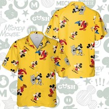 Steamboat Willie Wizard Mickey Mouse Disney Cartoon Themed Aloha Hawaiian Shirt - £8.20 GBP+