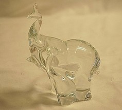 Elegant Large Elephant Trunk Up Clear Crystal Art Glass Animal Figurine ... - £58.66 GBP
