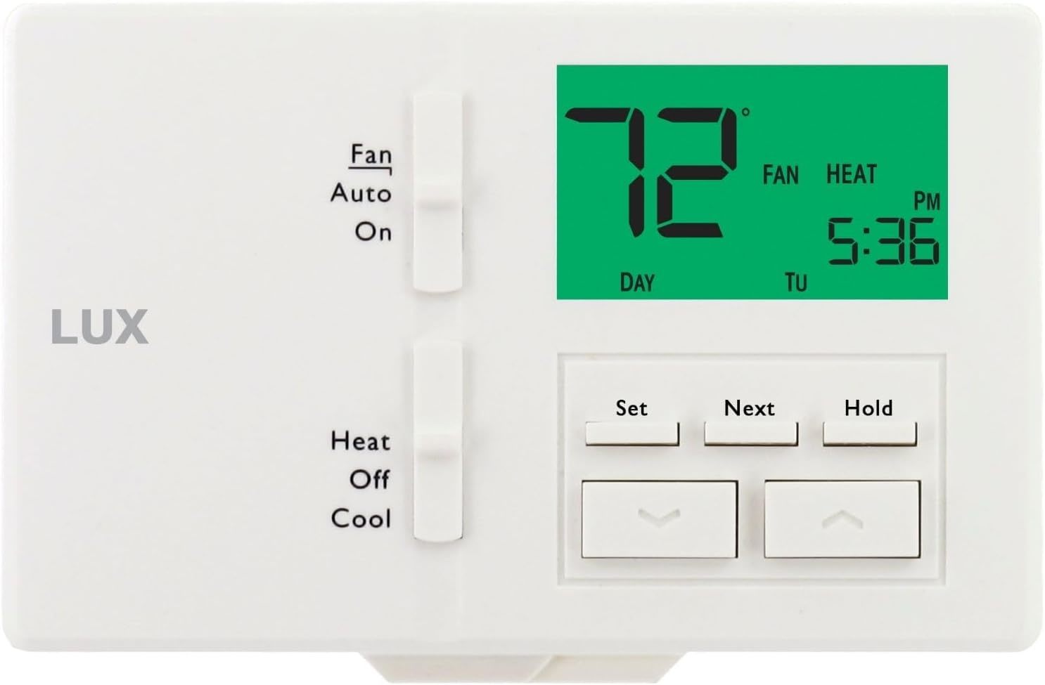 Lux Ltx100E Programmable 7 Day Thermostat; 1 Heat, 1 Cool - $36.99