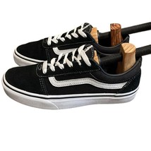 Vans Old Skool Black Suede Leather Low Top Sneaker Shoe US Youth 4.5 EU 36 - £18.04 GBP