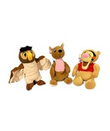 Disney Winnie the Pooh Plush Figures Tigger as Pooh, Kanga &amp; Owl Bean Ba... - £34.68 GBP