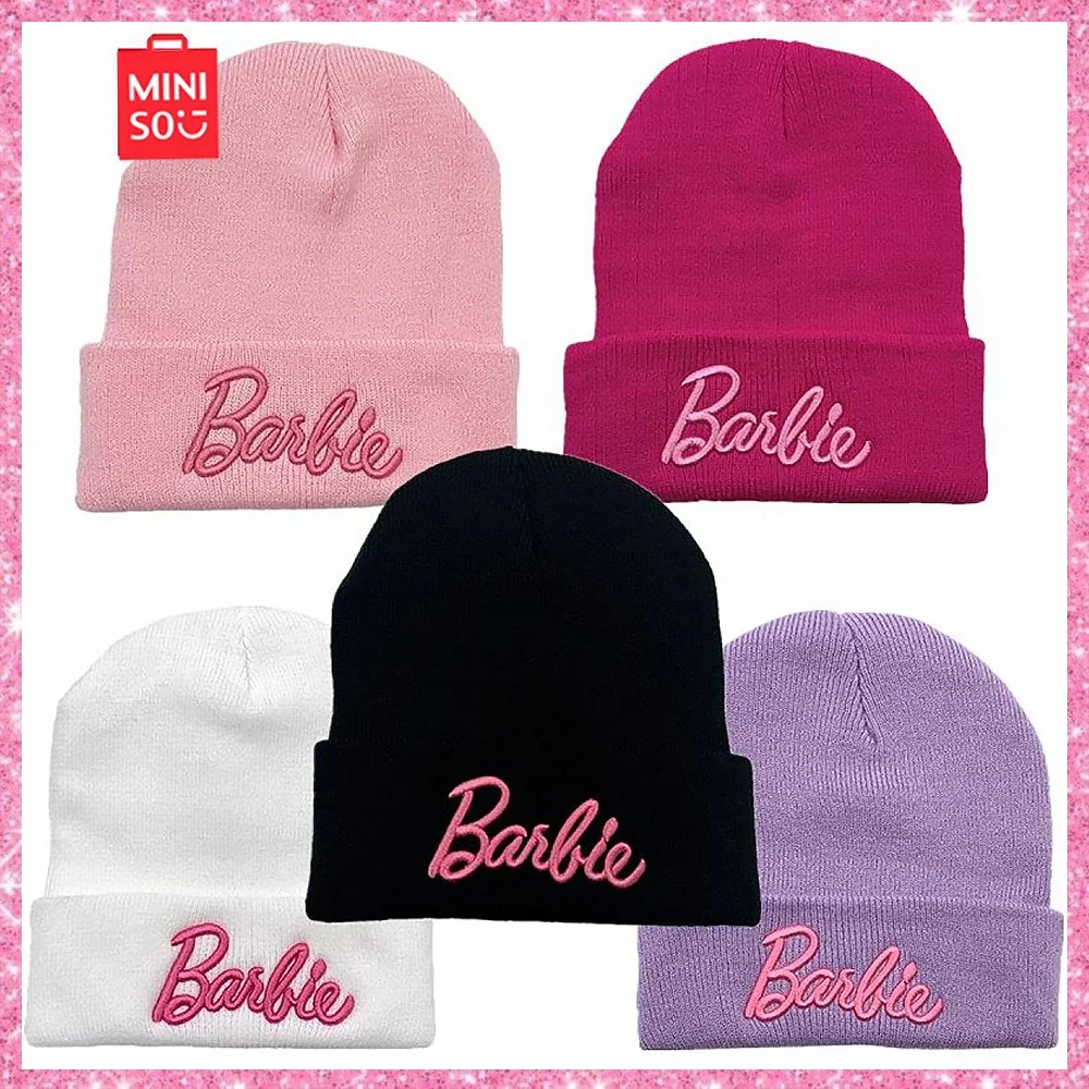 Embroidered Pink And Hat Woolen Women&#39;s Student Barbie Knitted Winter Fashion - $18.40