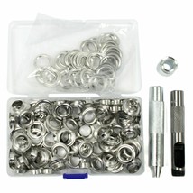 New 103Pc X 1/2&quot; Grommet Punch Installation Kit Set Tarps Eyelets Tool - $27.54