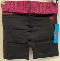 ShoSho Sho Active Shorts Women’s, S/M, Black w. Pink/Black Print Waist Band NWT - £10.47 GBP