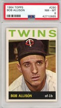 1964 Topps Bob Allison #290 PSA 8 P1309 - £21.99 GBP