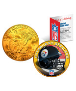 PITTSBURGH STEELERS NFL 24K Gold Plated IKE Dollar US Coin *OFFICIALLY L... - €11,09 EUR