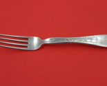 Lap Over Edge Acid Etched By Tiffany Sterling Regular Fork w/ flower  7&quot; - $385.11