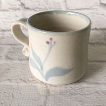 B Welsh Pottery Mug Pacific Stoneware Small Cup Mug 3" Tall Swirl Handle... - $4.95