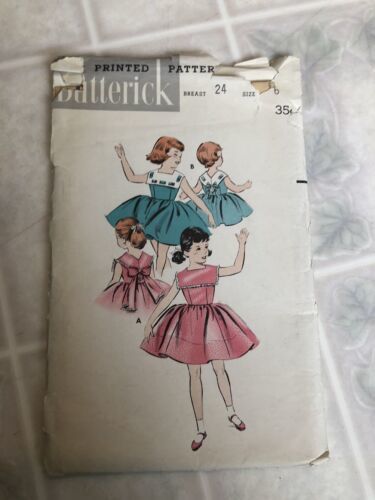 Vintage Butterick #8545 Pattern Uncut Size 6 Dress With Square Capelet Collar - $21.49