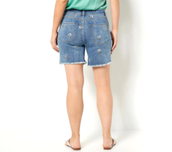 Laurie Felt Daisy Denim Weekender Shorts- Floral Medium, Plus 18W - £25.32 GBP