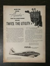 Vintage 1961 Piper Apache G Airplane Full Page Original Ad - £5.30 GBP