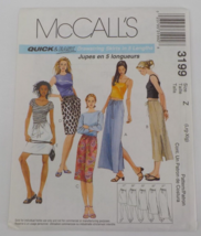 MCCALLS PATTERN #3199 QUICK &amp; EASY DRAWSTRING SKIRTS IN 5 LENGTHS UNCUT ... - £6.28 GBP