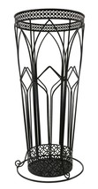 Rod Iron Lace Filigree Cathedral Windows Walking Cane Or Umbrella Stand Holder - £86.90 GBP