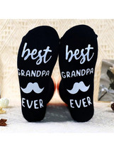 Men&#39;s BEST GRANDPA EVER Non Slip Socks Fun Novelty Gift for Grandpa Cozy... - $4.39