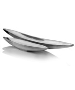 32&quot; Contempo Shiny Silver Long Boat Tray - $2,375.39 MXN