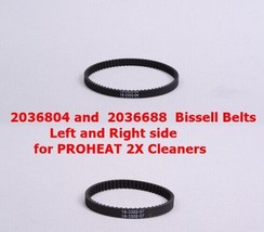 2036804 and 2036688 Bissell Belts Left and Right side for PROHEAT 2X Cleaners - £12.78 GBP