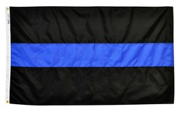 Thin Blue Line American Made in USA by Annin #3914 Law Enforcement Flag ... - £30.03 GBP