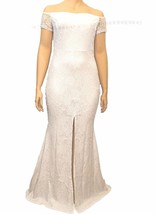 Plus Size Off Shoulder Lace Gown Wedding Gown White or Pink Dress XL XXL XXXL - £53.93 GBP