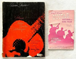 2 Vtg Guitar Books-Music Instruction Song Folio Book-1960&#39;s - $13.09