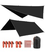 10/12-Feet Tent Tarp For Camping, Backpacking, And Hiking, Black/Green, ... - £35.54 GBP