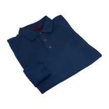 Men's Sweater Knit By BRANGO Turkey Polo Neck Cotton Blend 21220 Sax Blue image 2