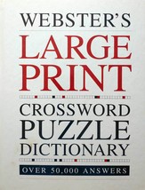 Webster&#39;s Large Print Crossword Puzzle Dictionary / 1994 Patricia Fox-Sheinwold - £4.56 GBP
