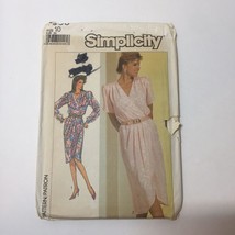 Simplicity 7888 Size 10 Misses&#39; Front Mock Wrap Dress - £10.10 GBP
